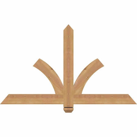 Ekena Millwork Redmond Smooth Timber Gable Bracket, Western Red Cedar, 48"W x 28"H x 1 1/2"D x 3 1/2"F, 14/12 Pitch GBW048X28X0204RED00SWR